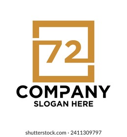 LOGO INITIAL NUMBERS 7 2 SQUARE COMBINATION