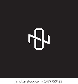 Logo initial ON O N NO monogram locked style with black and white colors