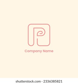 Logo initial p, Illustration Design Editable Resizable EPS 10
