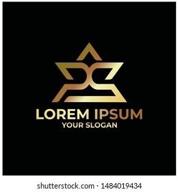 Logo Initial P and S Gold 