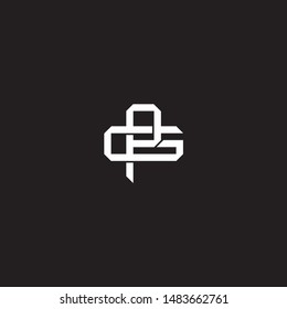 Logo initial PG P G GP monogram locked style with black and white colors