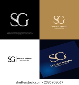 Logo Initial SG Lettering Typography Modern
