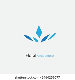 Logo initial shapes modern design concept, blue floral abstract vector background or logo or icon.Architecture Interior Building logo symbol design.