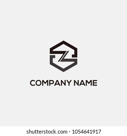 logo initial sz vectoe