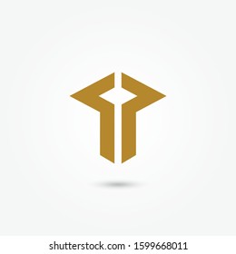 logo initial T abstract design template. Business icon vector. Creative symbol vector. Icon vector illustrator