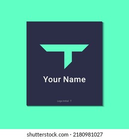 Logotipo T inicial para empresas