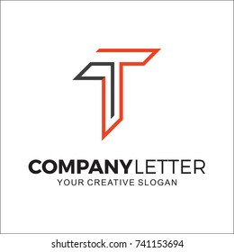 logo initial t, logo technology