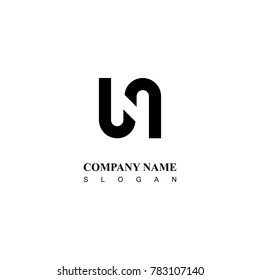 Logo initial un modern iconic on white background