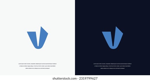 Logo initial v logo modern design concept