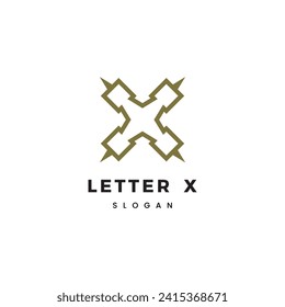 Logo Initial X geometric design template 