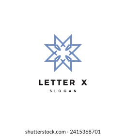 Logo Initial X geometric design template 