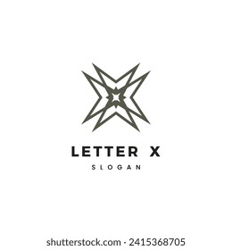 Logo Initial X geometric design template 