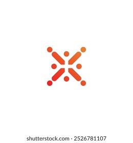 logo initial X vector technology design