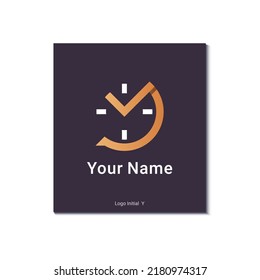 Logo initial Y with combination timer for your business