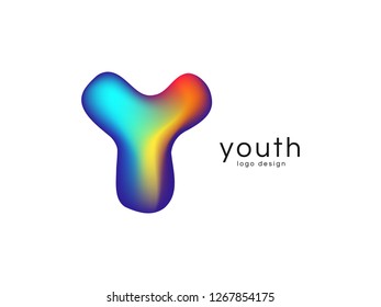 Logo initial Y with fluid and liquid for your brand. Icon design minimalism.