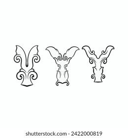 logo initial Y ornament antique