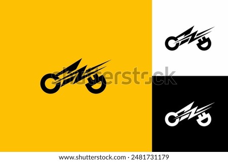 Logo Initial Z with Motor Cycle And Electric. Suitable for companies in the electricity sector. Electric Motor Company. Electric Motorcycle Equipment Shop