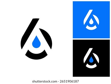 Logo der Initialen 6A mit Wassertröpfchen