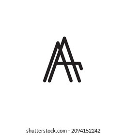 Logo with the initials A. Letter for design. Vector illustration template