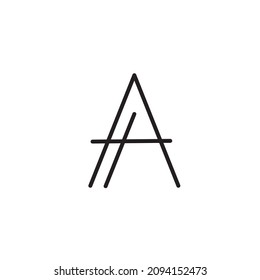 Logo with the initials A. Letter for design. Vector illustration template