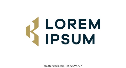 The logo with the initials B and K is luxurious and simple. Logo, template, icon, creative, vector logo, illustration.
