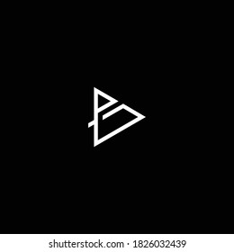Logo con las iniciales B moderno y lujoso 