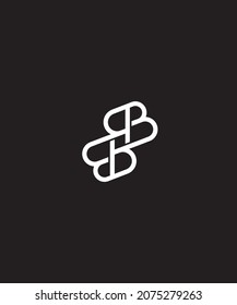 Iniciales de logotipo B y R con concepto de ambigrama