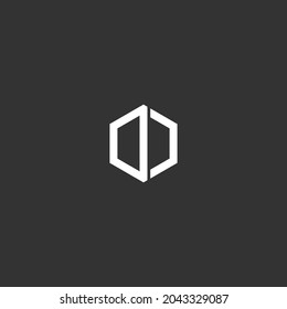 logo initials C and D hexagon used for logo design or illustration users