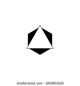 logo initials A clean black color and elegant technology