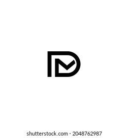 Logo Initials Dm Minimalist Design Letter Stock Vector (Royalty Free ...