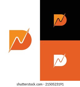 Logo initials DN. modern and clean monogram logo