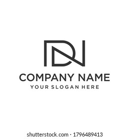 The logo of the initials DN is suitable for architectural design, consulting business, etc.