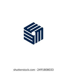 logo with the initials EEE or WWW polygonal, clean, minimalist, modern. Can be used for industry, real estate, builders, finance and others
