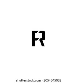 logo initials Fr minimalist letter design