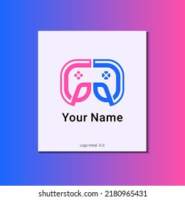 Iniciales de logotipo GG y combinación