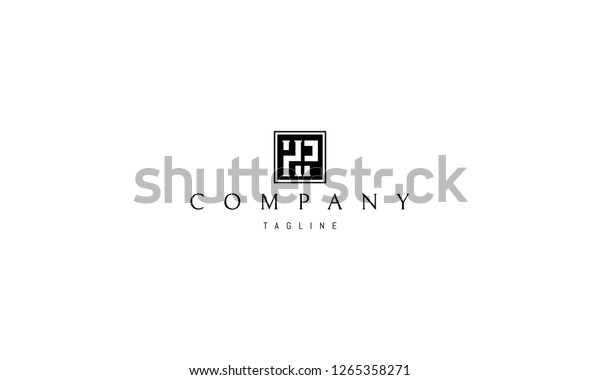 Logo Initials H P Squared Stock Vector Royalty Free