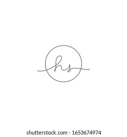 logo with the initials "hs" which is unique, modern and clean