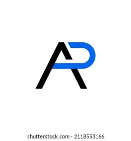 logo initials letter ap ar vector design