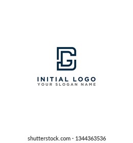 Logo initials letter DG design icon. - Vector