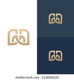 Logo initials letter GM. modern and clean logo