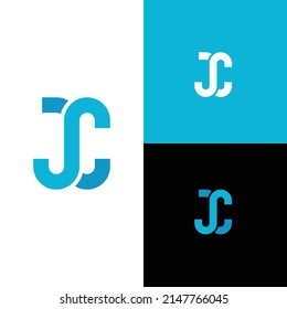 logo initials letter JC. clean modern monogram logo