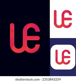 Logo-Initialen Buchstaben LE. modernes und sauberes Logo 