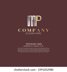 logo initials letter M + P suitable for luxury companies