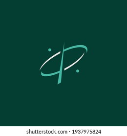 A logo with the initials of the letter P, modern and professional medical design 1