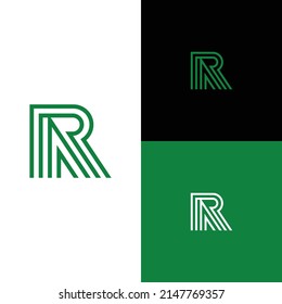 logo initials letter RA. clean modern logo with a contemporary line style