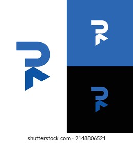 Logo initials letter RA. modern and clean monogram logo