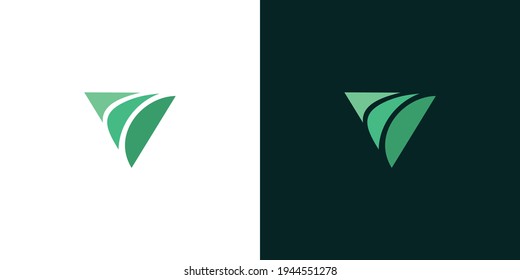 Das Logo Buchstaben V ist modern und elegant