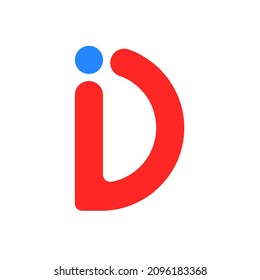 logo initials letters i and D. logo is simple, colorful and attractive.