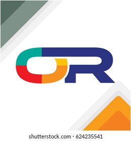 Logo initials letters with linked concepts in combination of letter O & R