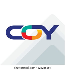 Logo initials letters with linked concepts in combination of letter C & O & Y